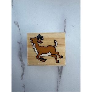 New Cartoon Gazelle/ Antelope Rubber Stamp